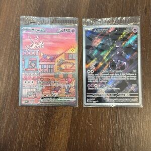 Pokémon Mew and Mewtwo Cards